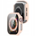 ETUI OCHRONNE + SZKŁO HARTOWANE 2W1 DO APPLE WATCH 10 46MM - JASNY RÓŻ