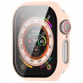 ETUI OCHRONNE + SZKŁO HARTOWANE 2W1 DO APPLE WATCH 10 46MM - JASNY RÓŻ