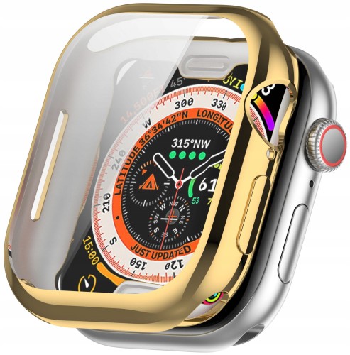 ETUI OBUDOWA 2W1 360° Z OSŁONĄ NA EKRAN DO APPLE WATCH 10 46MM - ZŁOTY