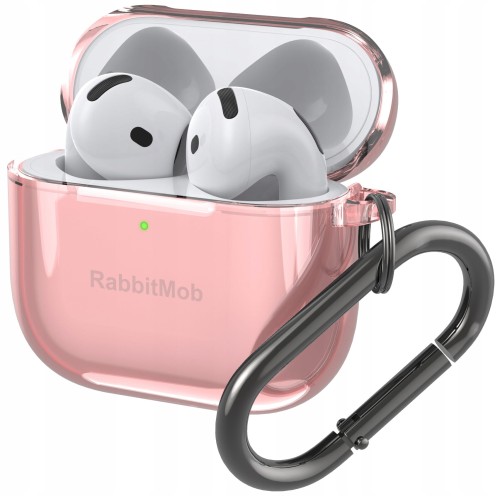 ETUI TPU DO APPLE AIRPODS 4 MOCNY CASE OBUDOWA NA SŁUCHAWKI - RÓŻOWE