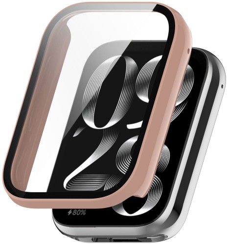 ETUI OCHRONNE + SZKŁO HARTOWANE 2W1 DO XIAOMI SMART BAND 9 PRO - RÓŻOWY