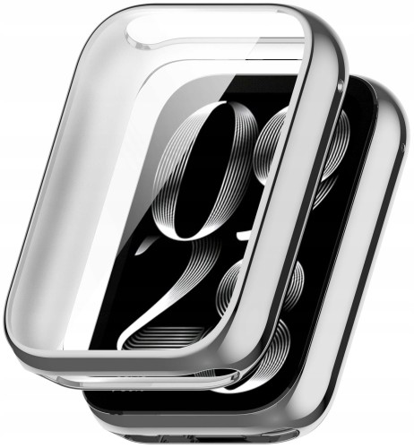 ETUI 2W1 Z OSŁONĄ NA EKRAN 360° DO XIAOMI SMART BAND 9 PRO - SREBRNY