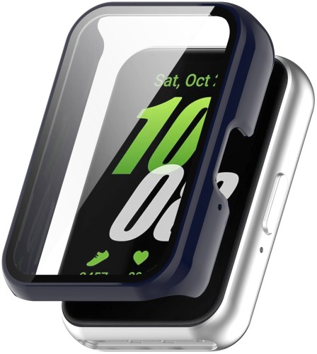 ETUI OCHRONNE + SZKŁO HARTOWANE 2W1 DO SAMSUNG GALAXY FIT 3 - GRANATOWY