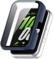 ETUI OCHRONNE + SZKŁO HARTOWANE 2W1 DO SAMSUNG GALAXY FIT 3 - GRANATOWY MAT