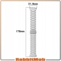 PASEK BRANSOLETA STALOWA DO SAMSUNG GALAXY FIT 3 SM-R390 - CZARNY