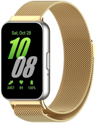 PASEK BRANSOLETA STALOWA DO SAMSUNG GALAXY FIT 3 SM-R390 - ZŁOTY