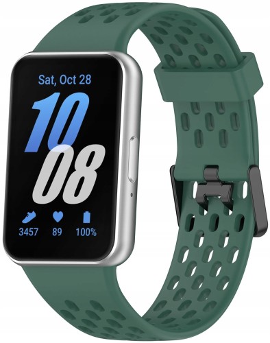 PASEK DO SAMSUNG GALAXY FIT 3 SM-R390 OPASKA PERFOROWANA - ZIELONY