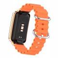 BRANSOLETA DO XIAOMI MI BAND 7 PRO PASEK Z RAMKĄ - POMARAŃCZOWY