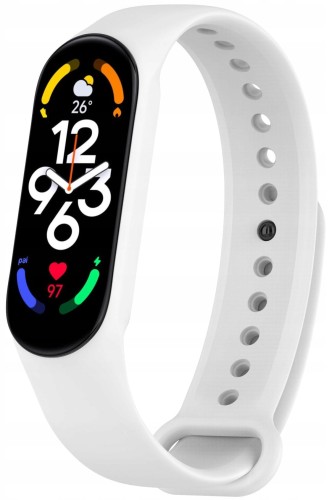 PASEK DO XIAOMI MI BAND 5 / MI BAND 6 / MI BAND 7 OPASKA ZAMIENNA - BIAŁY