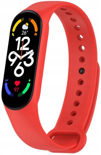 PASEK DO XIAOMI MI BAND 5 / MI BAND 6 / MI BAND 7 OPASKA ZAMIENNA - CZERWONY