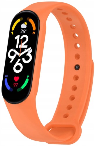 PASEK DO XIAOMI MI BAND 5 / MI BAND 6 / MI BAND 7 OPASKA ZAMIENNA - POMARAŃCZOWY