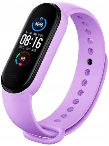PASEK DO XIAOMI MI BAND 5 / XIAOMI MI BAND 6 OPASKA DO SMARTBAND - FIOLETOWY