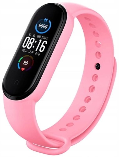 PASEK DO XIAOMI MI BAND 5 / XIAOMI MI BAND 6 OPASKA DO SMARTBAND - RÓŻOWY