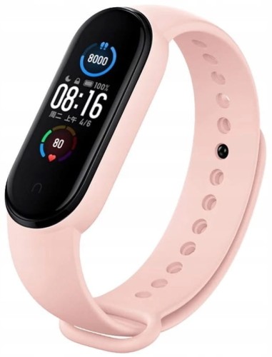 PASEK DO XIAOMI MI BAND 5 / XIAOMI MI BAND 6 OPASKA DO SMARTBAND - PIASKOWY RÓŻ