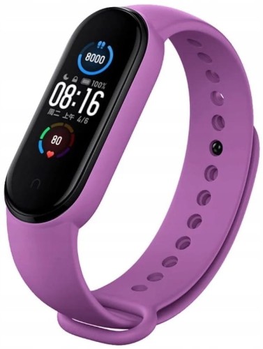 PASEK DO XIAOMI MI BAND 5 / XIAOMI MI BAND 6 OPASKA DO SMARTBAND - FIOLETOWY
