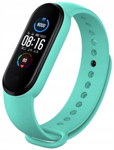 PASEK DO XIAOMI MI BAND 5 / XIAOMI MI BAND 6 OPASKA DO SMARTBAND - TURKUSOWY