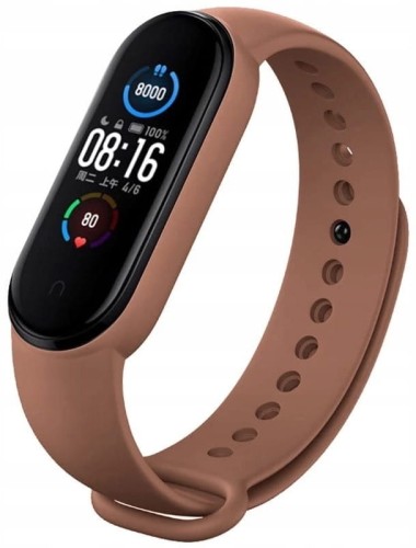 PASEK DO XIAOMI MI BAND 5 / XIAOMI MI BAND 6 OPASKA DO SMARTBAND - BRĄŻOWY