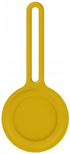 ETUI SILIKONOWE Z PĘTLĄ DO APPLE AIRTAG CASE BRELOCZEK - ŻÓŁTE