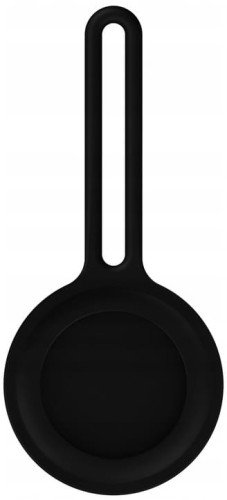 ETUI SILIKONOWE Z PĘTLĄ DO APPLE AIRTAG CASE BRELOCZEK - CZARNE