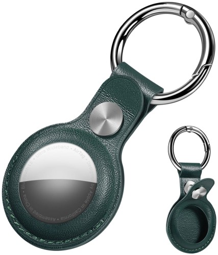 ETUI SKÓRZANE DO APPLE AIRTAG BRELOCZEK CASE NA LOKALIZATOR - ZIELONE