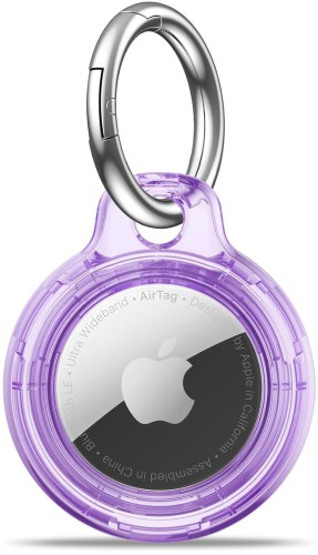 ETUI DO APPLE AIRTAG WZMACNIANE MOCNE CASE NA LOKALIZATOR BRELOCZEK - FIOLETOWE