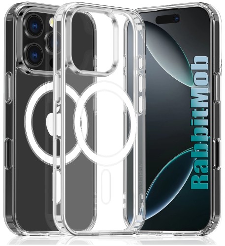 Etui RabbitMob do iPhone 16 Pro Max do MagSafe Clear Case Wzmacniane Magnetyczne