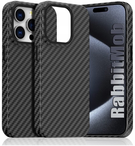 Etui RabbitMob do iPhone 15 Pro Premium Carbon Case do MagSafe