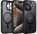 ETUI DO IPHONE 15 PRO MAX WZMACNIANE 360° MATOWE DO MAGSAFE OCHRONA APARATU
