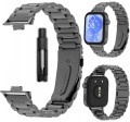 PASEK BRANSOLETA DO HUAWEI WATCH FIT 3 / 4 / 4 PRO / 5 / 5 PRO OPASKA STALOWA - CZARNY