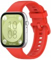 PASEK DO HUAWEI WATCH FIT 3 / 4 / 4 PRO / 5 / 5 PRO OPASKA SOLIDNE ZACZEPY - CZERWONY