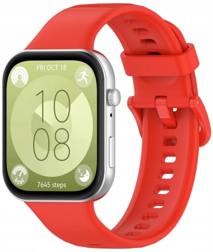 PASEK DO HUAWEI WATCH FIT 3 / 4 / 4 PRO / 5 / 5 PRO OPASKA SOLIDNE ZACZEPY - CZERWONY