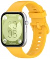 PASEK DO HUAWEI WATCH FIT 3 / 4 / 4 PRO / 5 / 5 PRO OPASKA SOLIDNE ZACZEPY - ŻÓŁTY