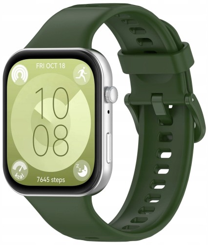 PASEK DO HUAWEI WATCH FIT 3 / 4 / 4 PRO / 5 / 5 PRO OPASKA SOLIDNE ZACZEPY - ZIELONY