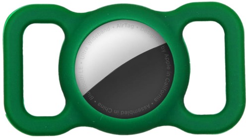 ETUI DO APPLE AIRTAG WZMACNIANE NA OBROŻĘ DLA PSA KOTA DO SMYCZY | ZIELONE