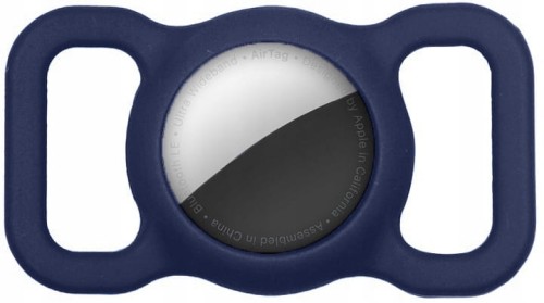 ETUI DO APPLE AIRTAG WZMACNIANE NA OBROŻĘ DLA PSA KOTA DO SMYCZY | GRANATOWE