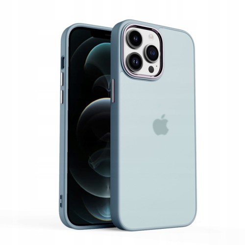 ETUI MATOWE Z RAMKĄ NA APARAT DO IPHONE 12 PRO MAX