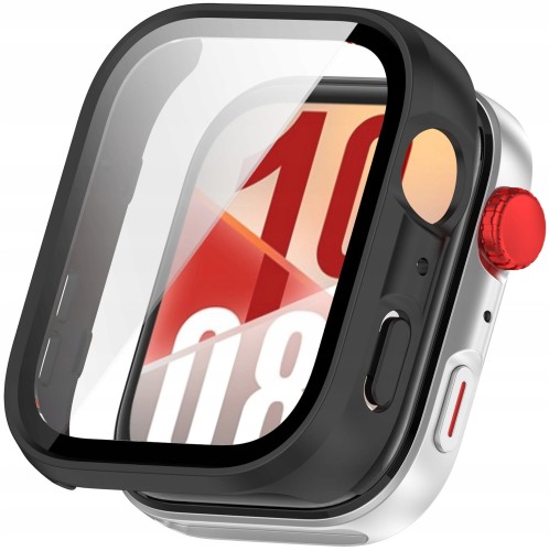 ETUI OCHRONNE CASE + SZKŁO HARTOWANE 2W1 DO HUAWEI WATCH FIT 4 | CZARNY MAT