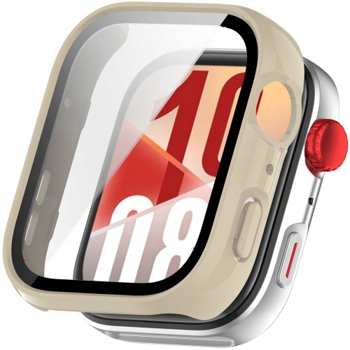 ETUI OCHRONNE CASE + SZKŁO HARTOWANE 2W1 DO HUAWEI WATCH FIT 4 | BEŻOWE