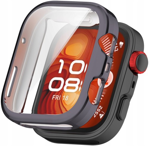 ETUI 2W1 Z OSŁONĄ NA EKRAN 360° CASE DO HUAWEI WATCH FIT 4 | SZARE