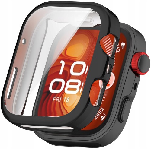 ETUI 2W1 Z OSŁONĄ NA EKRAN 360° CASE DO HUAWEI WATCH FIT 4 | CZARNE