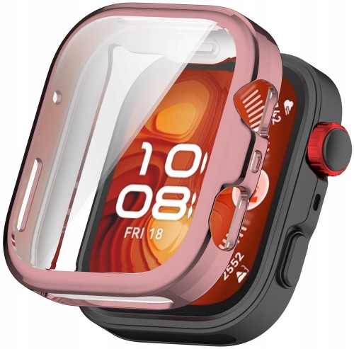 ETUI 2W1 Z OSŁONĄ NA EKRAN 360° CASE DO HUAWEI WATCH FIT 4 | RÓŻOWE