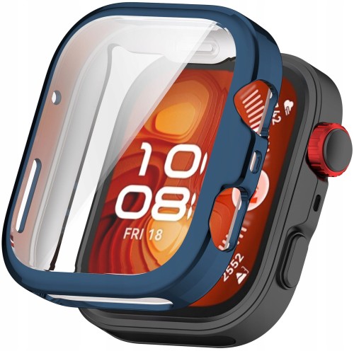 ETUI 2W1 Z OSŁONĄ NA EKRAN 360° CASE DO HUAWEI WATCH FIT 4 | GRANATOWE