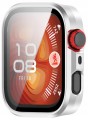 ETUI OCHRONNE + SZKŁO HARTOWANE 2W1 DO HUAWEI WATCH FIT 4 PRO | SREBRNE