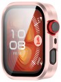 ETUI OCHRONNE + SZKŁO HARTOWANE 2W1 DO HUAWEI WATCH FIT 4 PRO | RÓŻOWY MAT