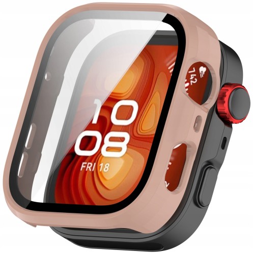 ETUI OCHRONNE + SZKŁO HARTOWANE 2W1 DO HUAWEI WATCH FIT 4 PRO | RÓŻOWE