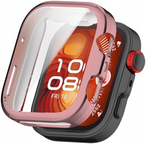 ETUI 2W1 Z OSŁONĄ NA EKRAN 360° CASE DO HUAWEI WATCH FIT 4 PRO | RÓŻOWE