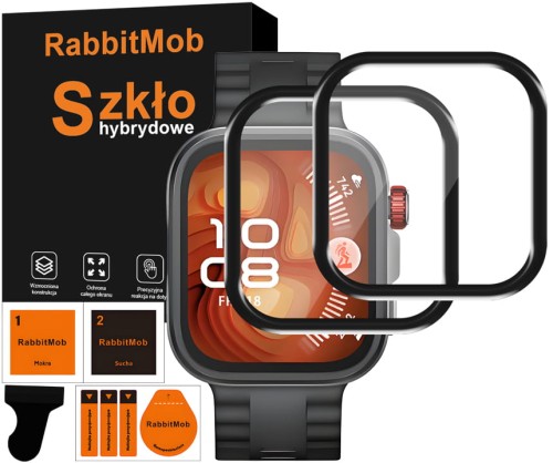 2X SZKŁO HYBRYDOWE OCHRONNE 3D DO HUAWEI WATCH FIT 4 PRO + ZESTAW DO MONTAŻU