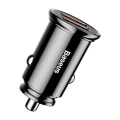 Baseus Circular inteligentna ładowarka samochodowa 2x USB QC3.0 Quick Charge 3.0 SCP AFC 30W czarny 