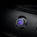 Baseus Circular inteligentna ładowarka samochodowa 2x USB QC3.0 Quick Charge 3.0 SCP AFC 30W czarny 