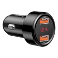 Baseus Magic Series Dual QC - ładowarka samochodowa Quick Charge 3.0 2x USB 45W 6A czarny
